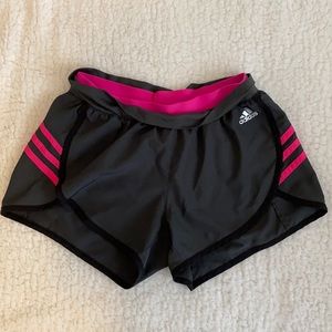 Adidas gray and pink shorts